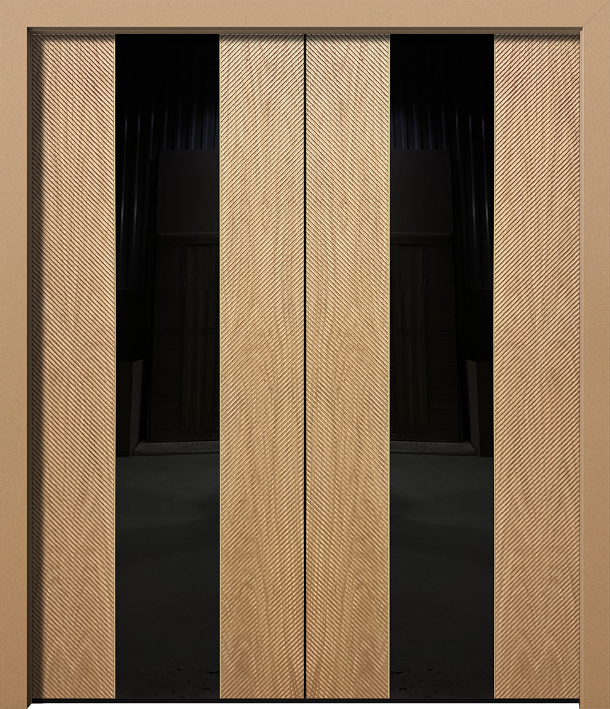 Шпон с фрезеровкой Combo 05 дуб натуральный тангенциальный ДС